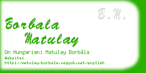 borbala matulay business card